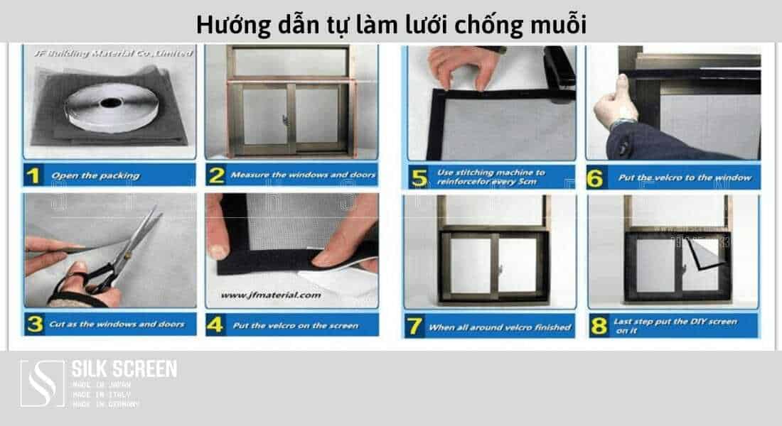hướng dẫn tự làm cửa lưới chống muỗi